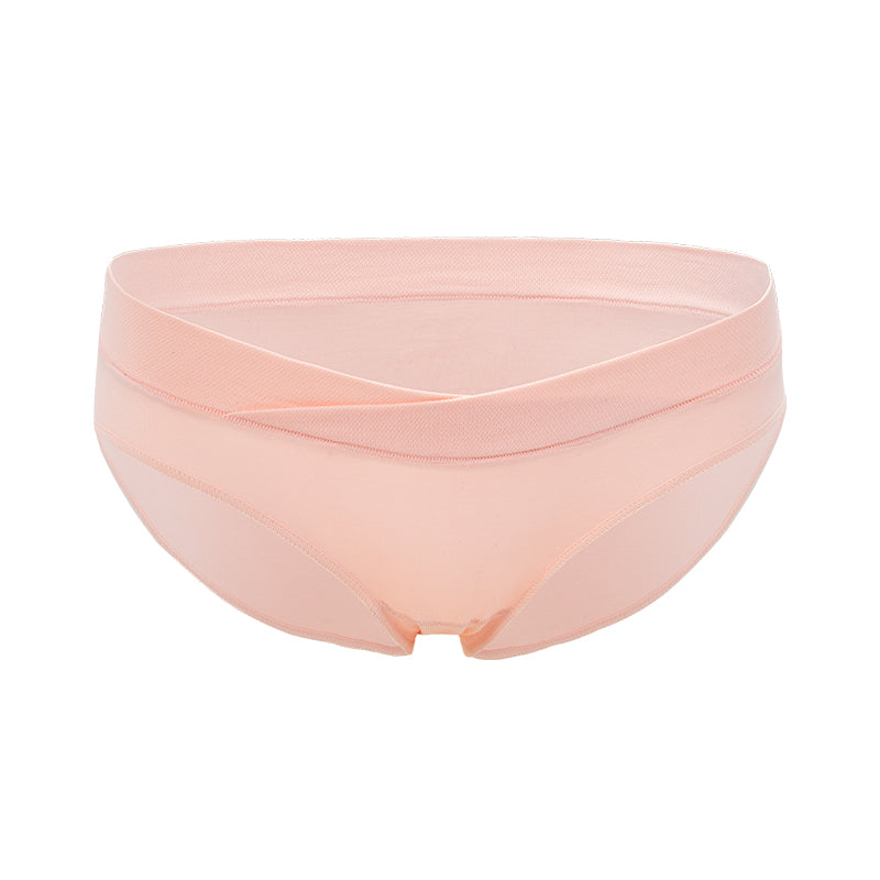 New pregnancy large size underwear postpartum low waist panties seamless V-shaped criss cross belly support briefs