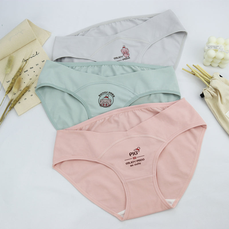 Wholesale Cotton Maternity Underpants Pregnant Motherhood Underwear Low Waist Postpartum Under Bump Panties