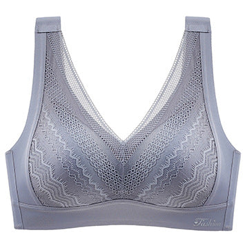 New Lace Vest Push Up Bra One-Piece Solid Color Comfortable Latex Underwear Women's Beauty Back Bras Wireless