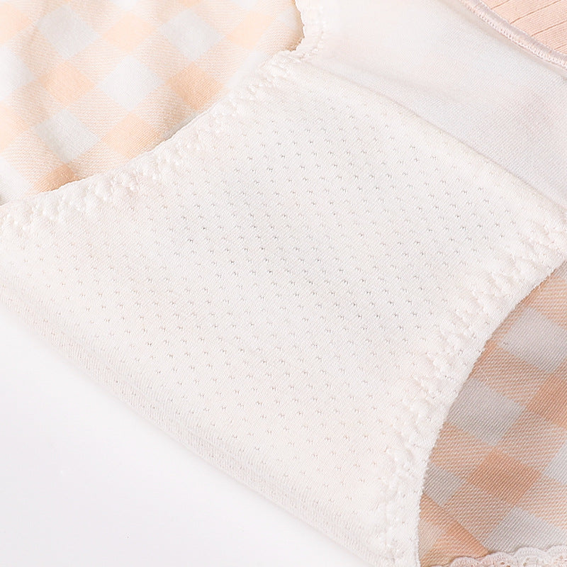 New Pregnant Women's Underwear Plaid Low-waist Breathable Pregnancy Maternity Panties Belly Support Briefs
