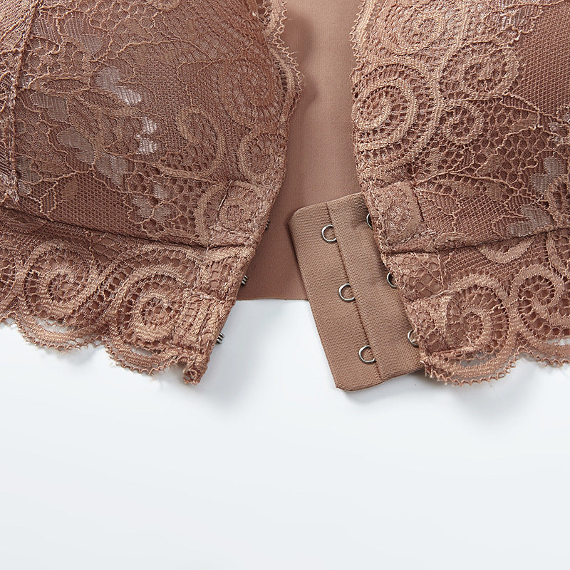 Fashion Front Buckle Bra Wire Free Vest Style Sexy Lace Push Up Bra Lingerie Soft Breastfeeding Bra Ladies