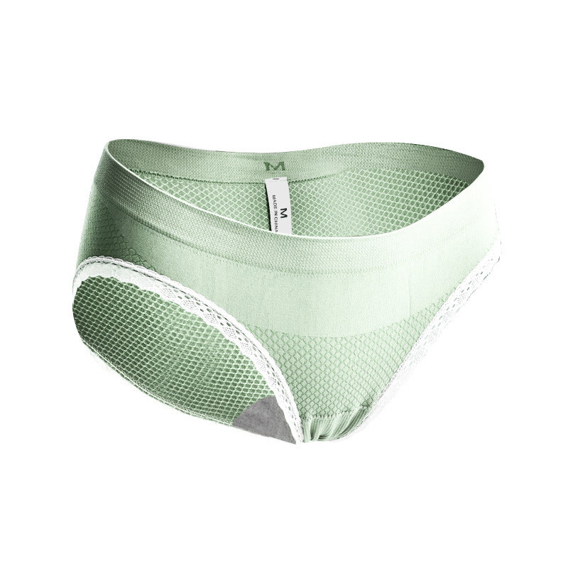 Seamless Low Waist Pregnant Women's Briefs Soft Lace Butt Lift Maternity Panties Comfortable Underwear