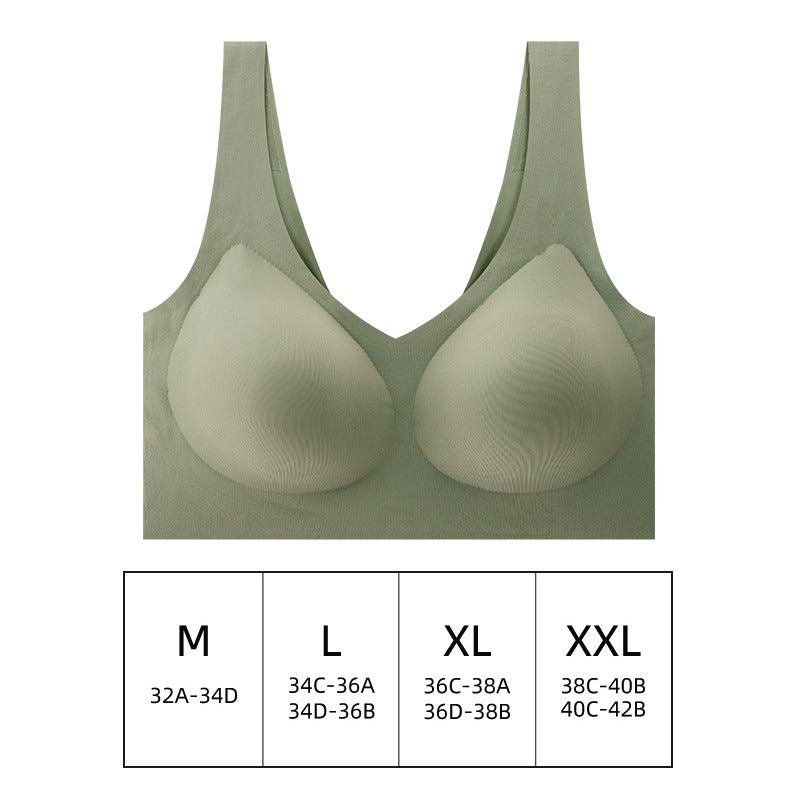 New Sexy Seamless Bra Women's Gathering Bra Anti-Sagging Side Breasts Full Cup Wireless Comfortable Brassiere Wrap