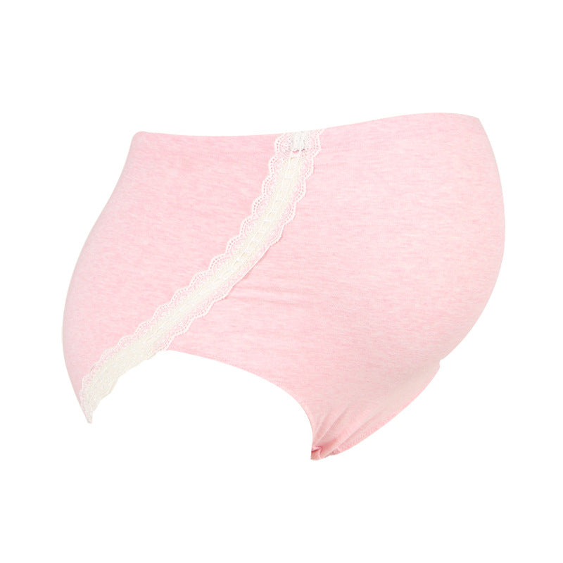 New Fashion Adjustable High Waist Pregnancy Panties Cotton Lace Pregnant Briefs Over the Bump Breathable Maternity Panties