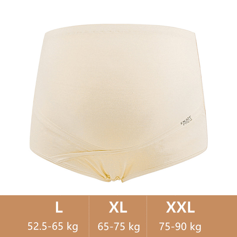 Combed cotton adjustable high waist pregnant women briefs breathable large size belly support maternity panties