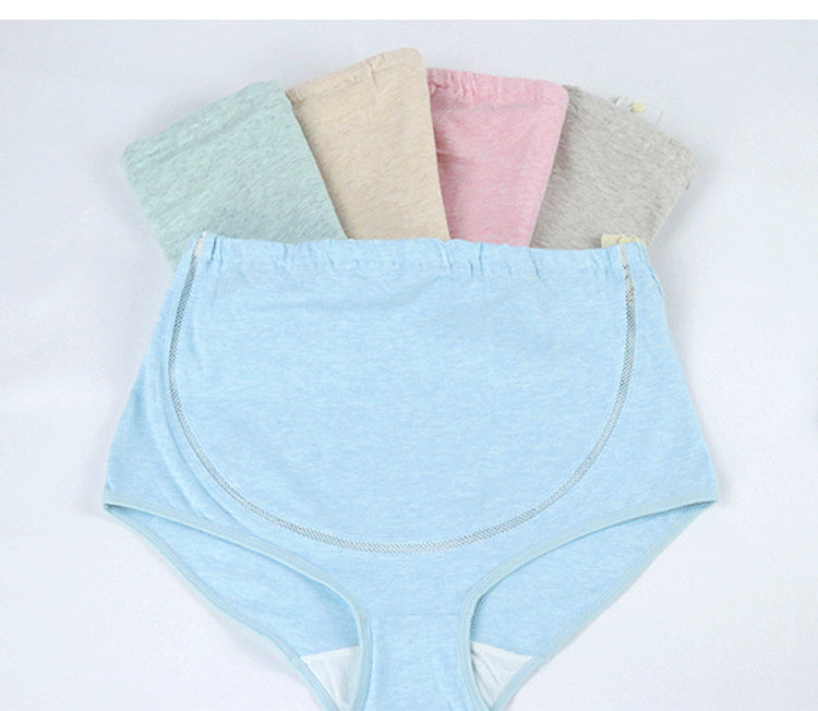 Women High Waist Adjustable Pregnancy Panties Natural Cotton Pregnant Briefs Over the Bump Breathable Maternity Panties Summer
