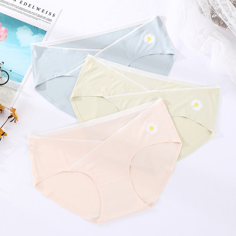Laser Cutting Pregnant Women's Underwear Breathable Maternity Panties Criss-cross Belly Support Pregnancy Briefs Big Size