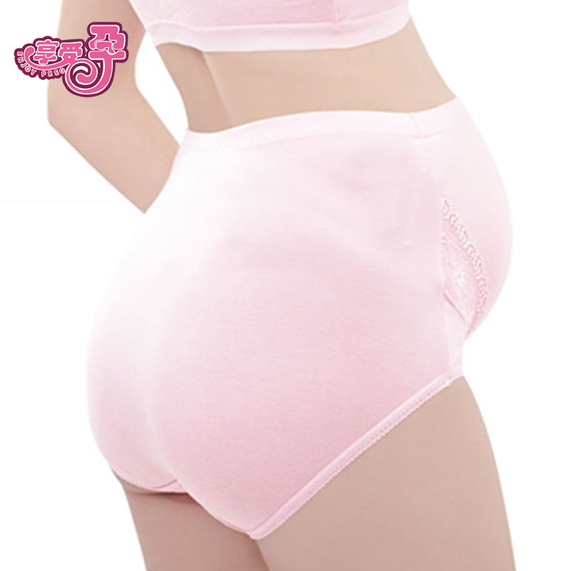 Women High Waist Pregnancy Panties Modal Lace Pregnant Briefs Over the Bump Soft Breathable Maternity Panties
