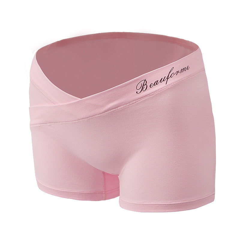 Summer pregnant women's safety pants plus size low waist criss cross underwear cotton pregnancy under bump panties