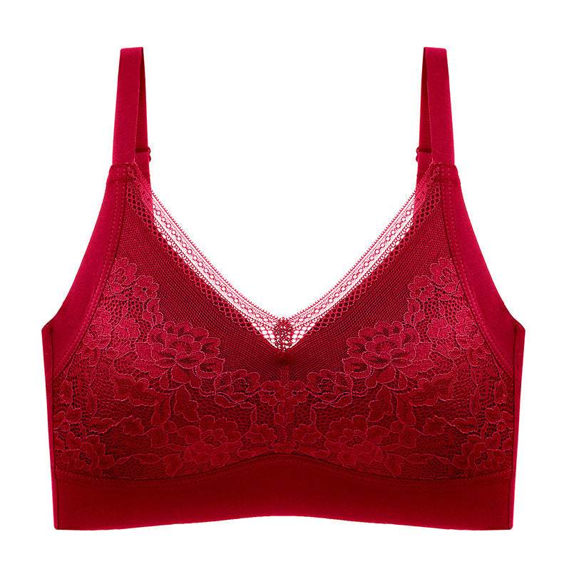 New Hot Latex Bra Adjustable Comfortable Wire-free Lace Underwear Laser Cut Bralette Women