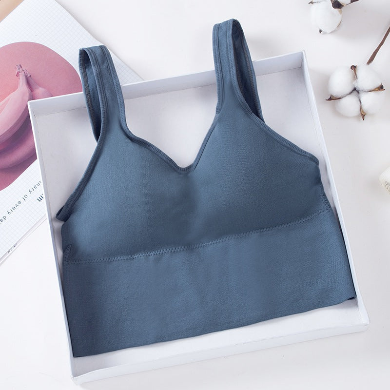 Soft Bralette Removable Padded Yoga Top Camisole Bras Sports Bra Skin-Friendly Lightweight Bra Nylon Spandex Women Crop Tank