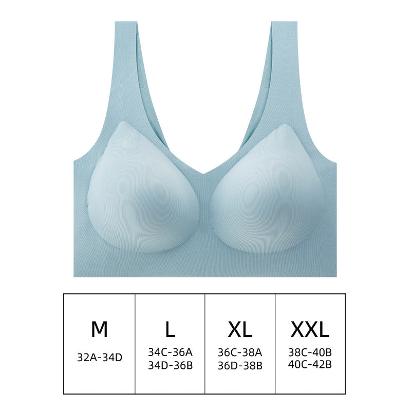 New Sexy Seamless Bra Women's Gathering Bra Anti-Sagging Side Breasts Full Cup Wireless Comfortable Brassiere Wrap