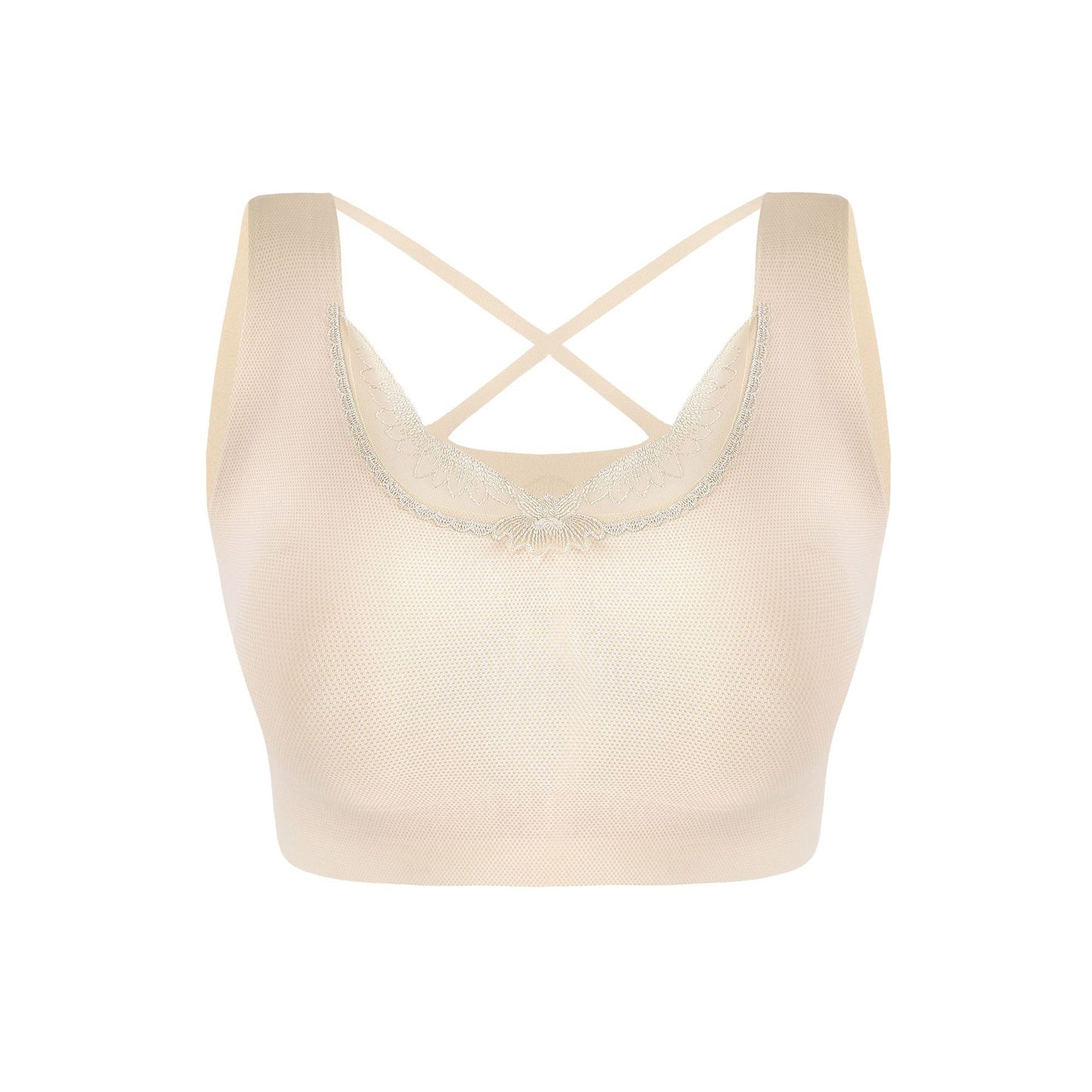 Hot Sexy Comfortable Laser Cutting Bra Wireless Yoga Sleep Removable Pad Bra For Women Summer Lace Intimates
