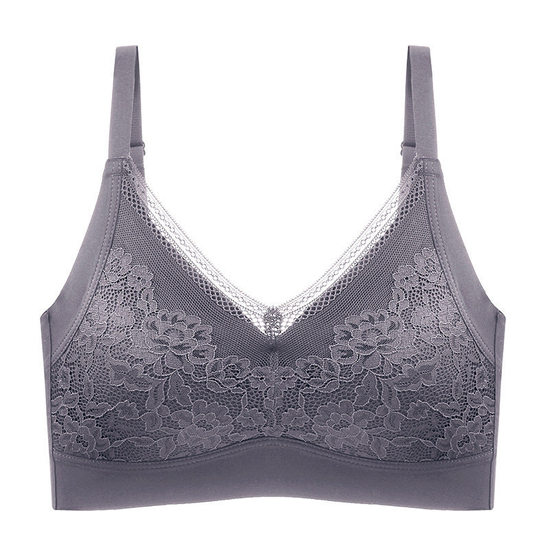 New Hot Latex Bra Adjustable Comfortable Wire-free Lace Underwear Laser Cut Bralette Women