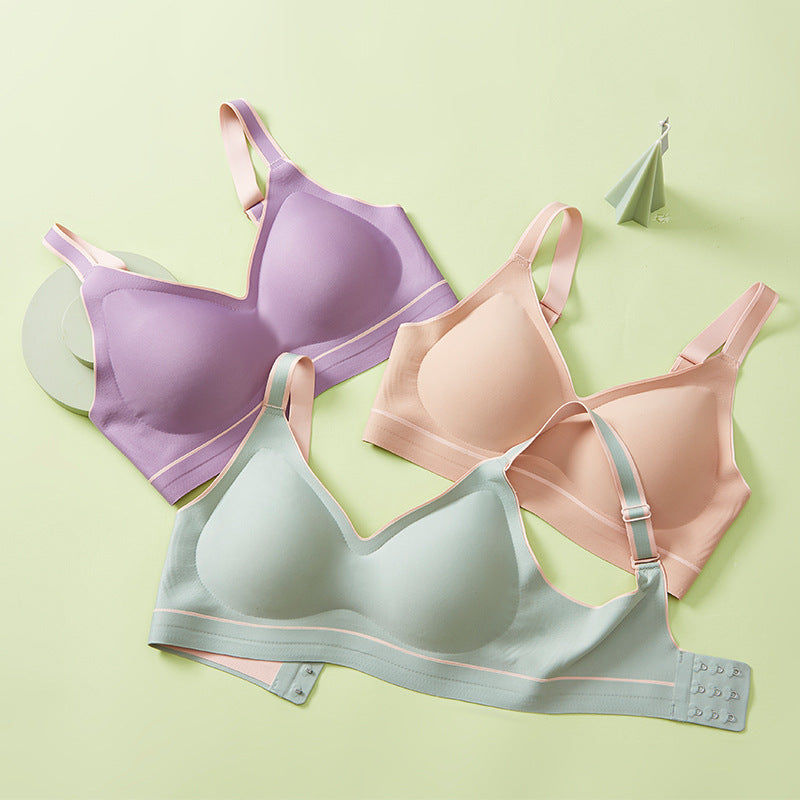 One Piece Wireless Push Up Sexy Young Girls Seamless Ladies Camisole Latex Bra for Women Brassiere