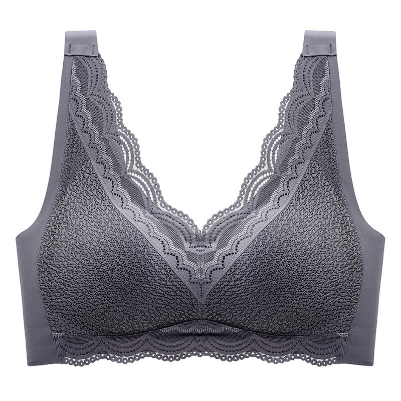 Stylish High-quality Women Wirefree Lingerie Push Up Breathable Vest Bralette Sexy Lace Embroidery Bra