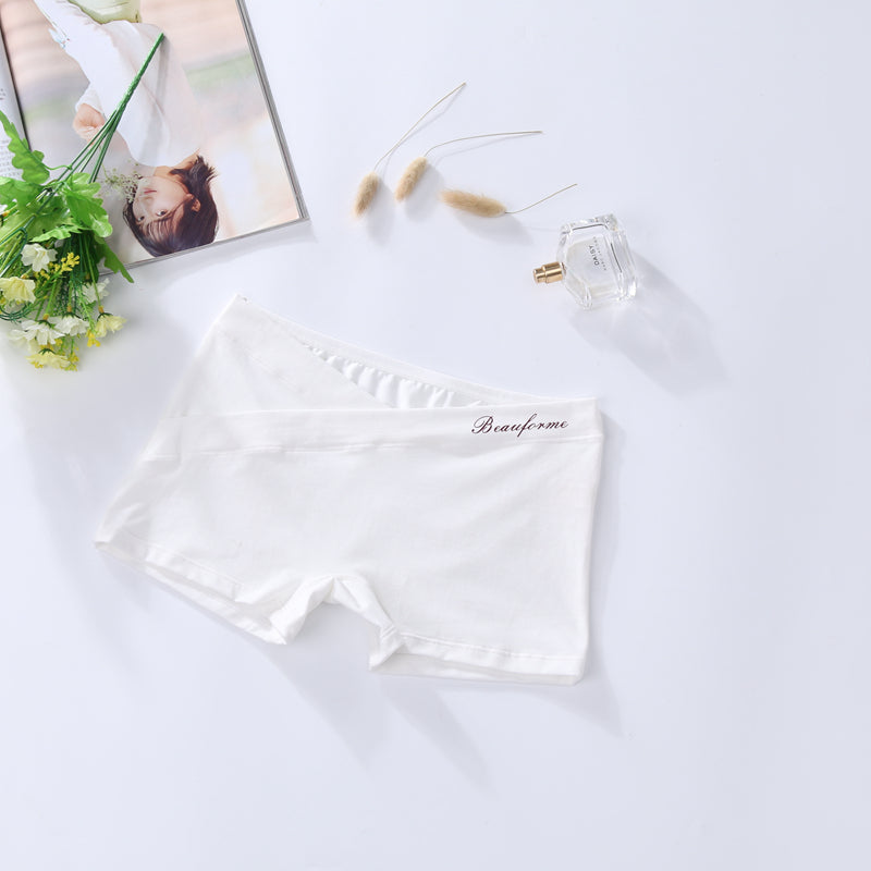 Summer pregnant women's safety pants plus size low waist criss cross underwear cotton pregnancy under bump panties