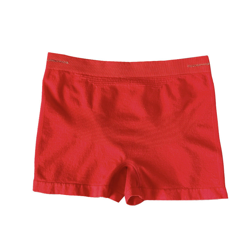 Factory Wholesale Seamless Underwear Men's Nylon Breathable Red Boxer Briefs Fashion Solid Boxer Shorts Underpants
