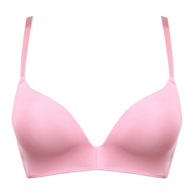 One-piece Laser Cutting Bra Wire Free Push Up Bra Underwear Women's Comfortable Sexy Lingerie Triangle Cup Japanese Style