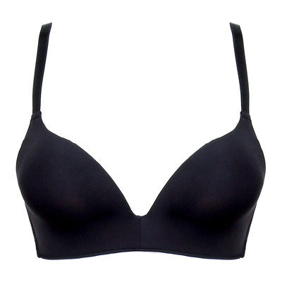 One-piece Laser Cutting Bra Wire Free Push Up Bra Underwear Women's Comfortable Sexy Lingerie Triangle Cup Japanese Style