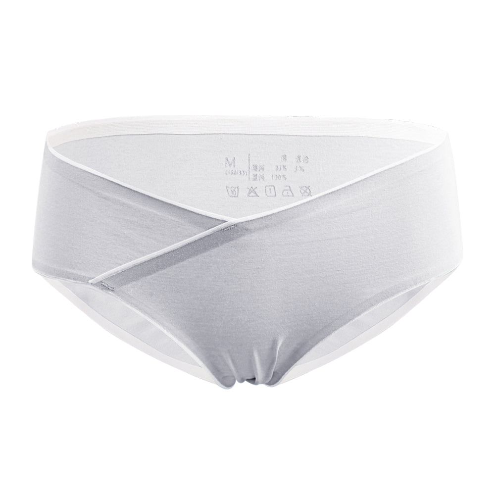 Cotton laser cutting pregnant women's low rise underwear breathable maternity panties cross-criss belly support pregnancy brief