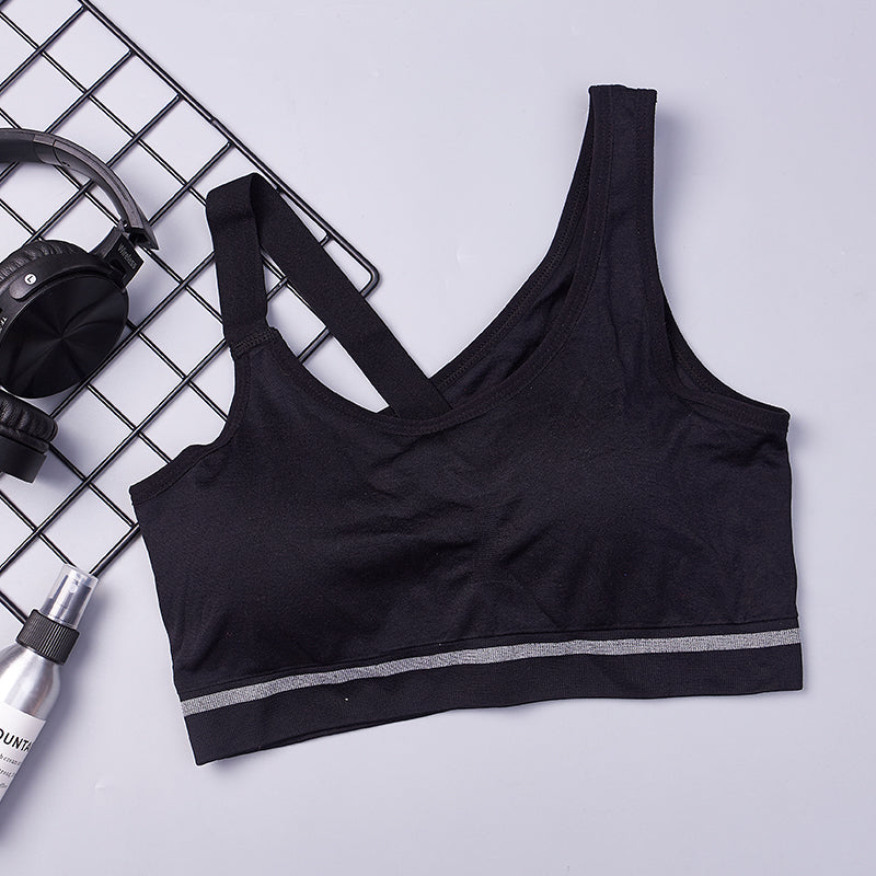 New design high impact back cross straps sexy strappy back sports bra