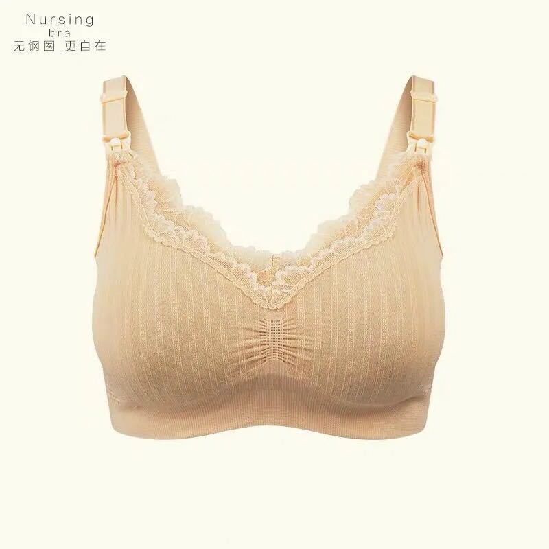 Modal Seamless Pregnant Women's Underwear Wire Free Front Open Breastfeeding Bra Summer Thin Soft Nursing Bras