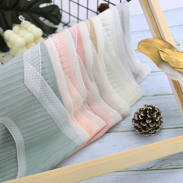Summer new one-piece lace pregnant underwear low waist cotton ribbed large size maternity briefs