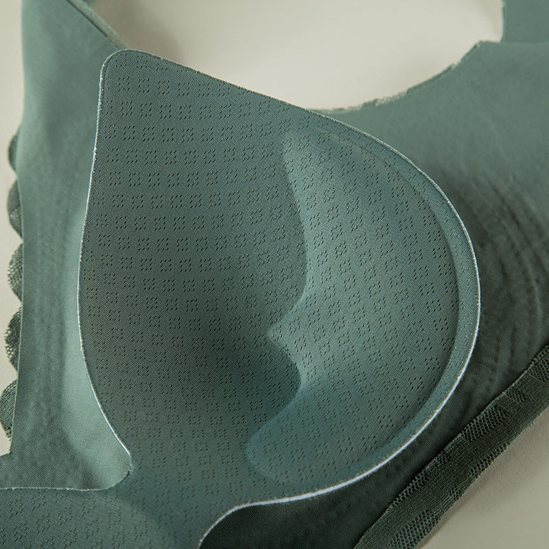 New Seamless Vest Small Chest Gathered Bra Vest Vest-style Breast Latex Underwear Female Beauty Back Bra No Steel Ring