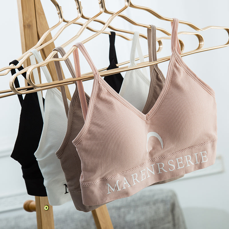 High Quality Fitness Padded Backless Bras Moon Print Seamless Workout Yoga Bra for Women
