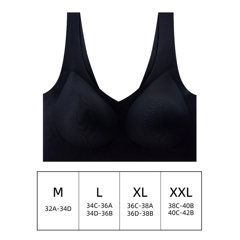 New Sexy Seamless Bra Women's Gathering Bra Anti-Sagging Side Breasts Full Cup Wireless Comfortable Brassiere Wrap