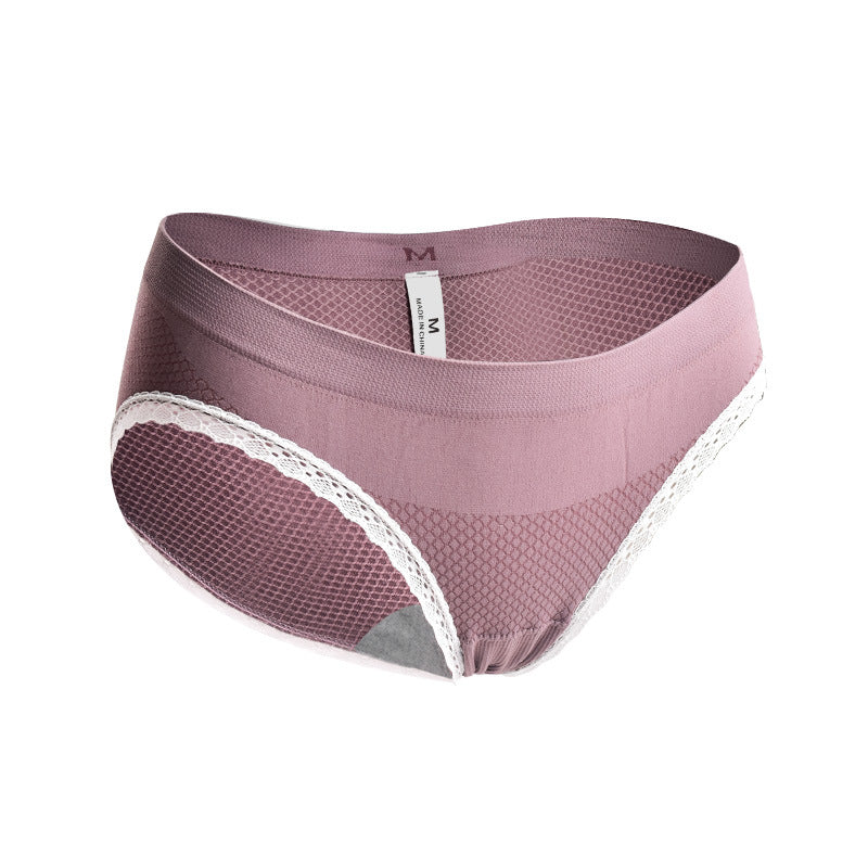 Seamless Low Waist Pregnant Women's Briefs Soft Lace Butt Lift Maternity Panties Comfortable Underwear