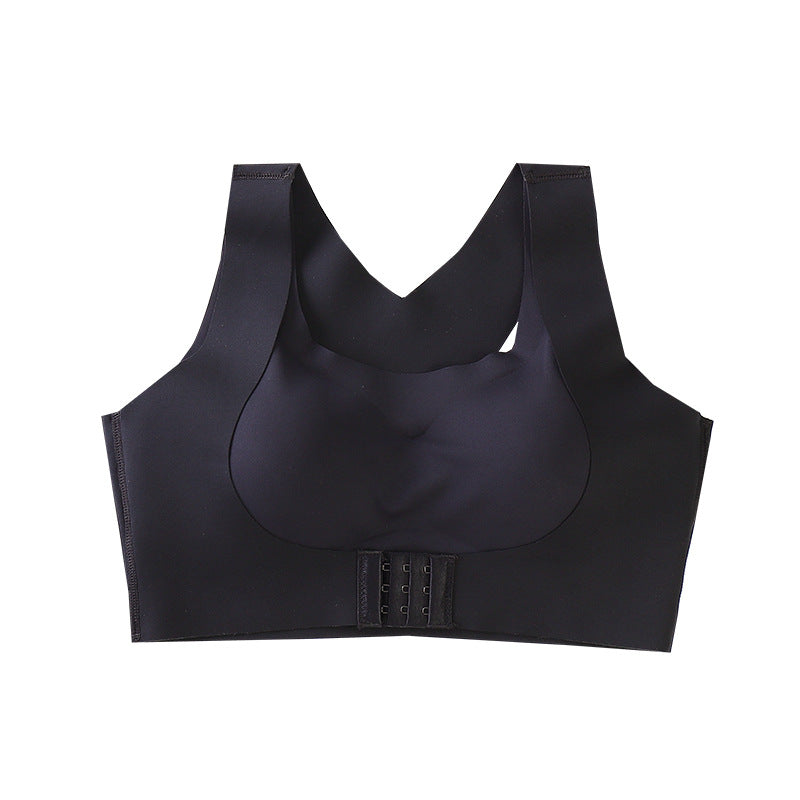 Breathable Bra Posture Corrector Bralette Front Closure Adjustable Bras Laser Cutting Push Up Sports Vest Brassiere Cross Back