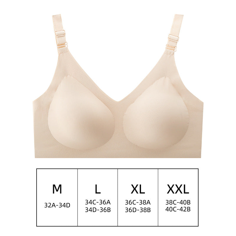OEM women seamless bra wireless comfortable sleep bra one-piece laser cut lingerie girls Daily Seamless Sports Bra