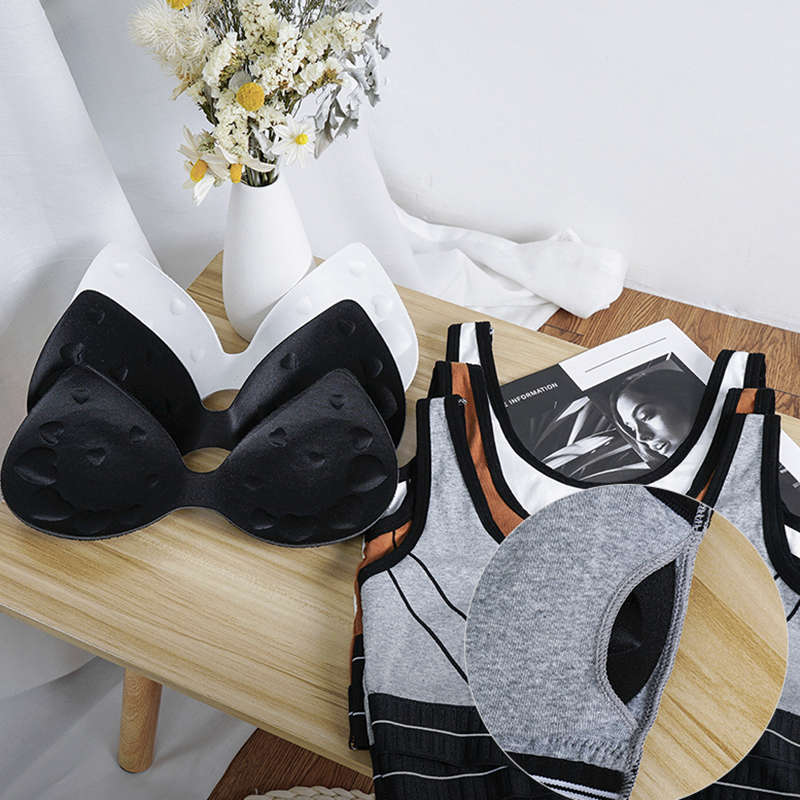 New fashion front cross-criss shockproof fitness vest female backless removable padded running yoga sports bra