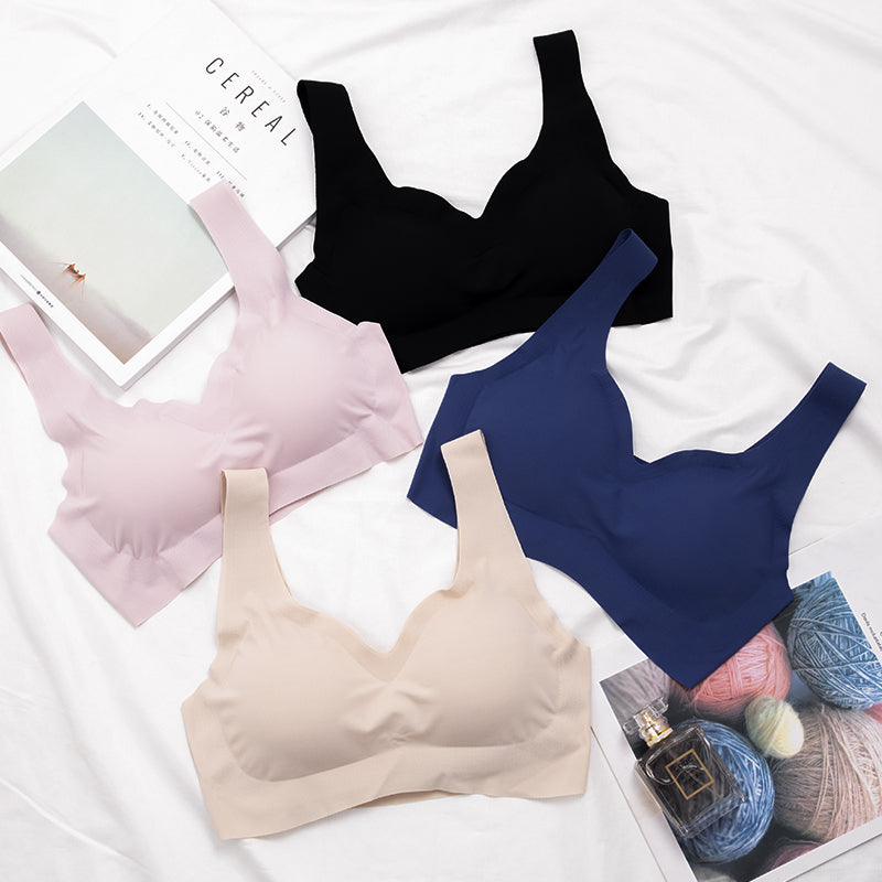 Women One Piece Wireless Sports Yoga Bralette Laser Cut Push Up Seamless Bra High Quality Sleep Bras