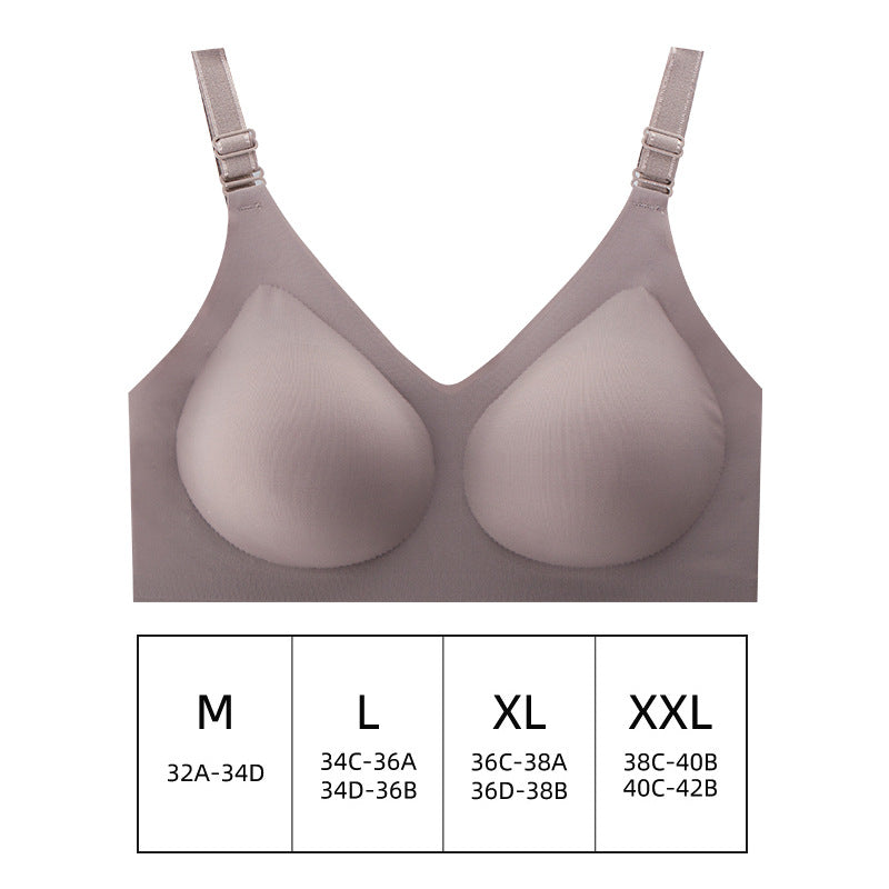 OEM women seamless bra wireless comfortable sleep bra one-piece laser cut lingerie girls Daily Seamless Sports Bra
