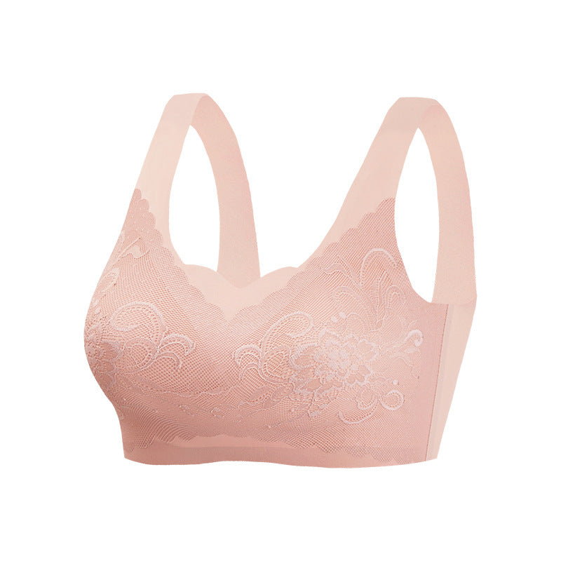 2022 New No Empty Cup No Trace Bra No Steel Ring To Receive Auxiliary Breasts on The Support Underwear Women's Small Bra Gathere