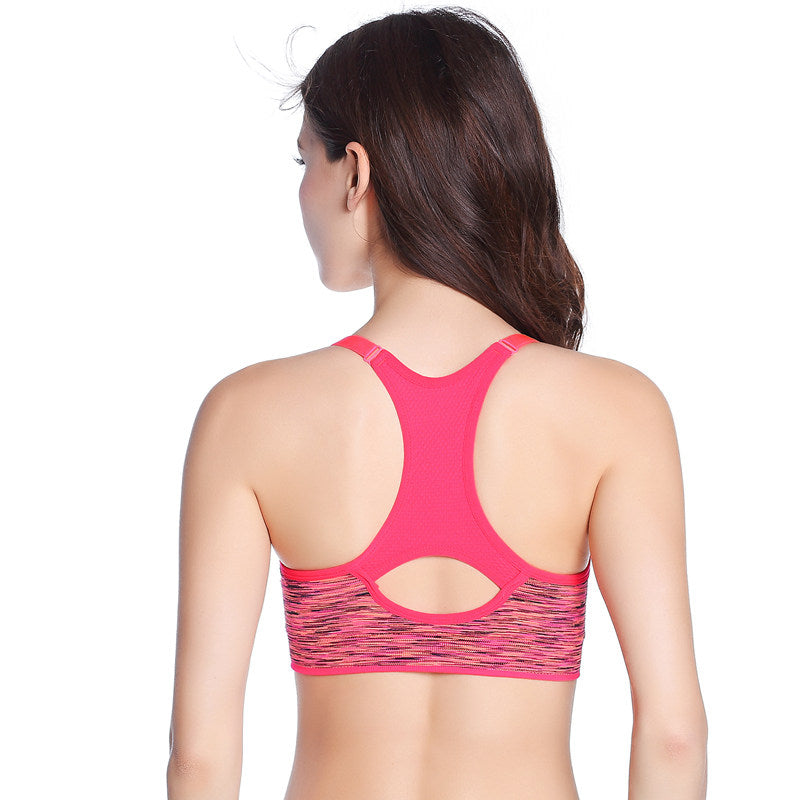 Women High Impact Push Up Underwear Tops Supportive Yoga Sports Bra Removable Pad Adjustable Straps Gym Bralette