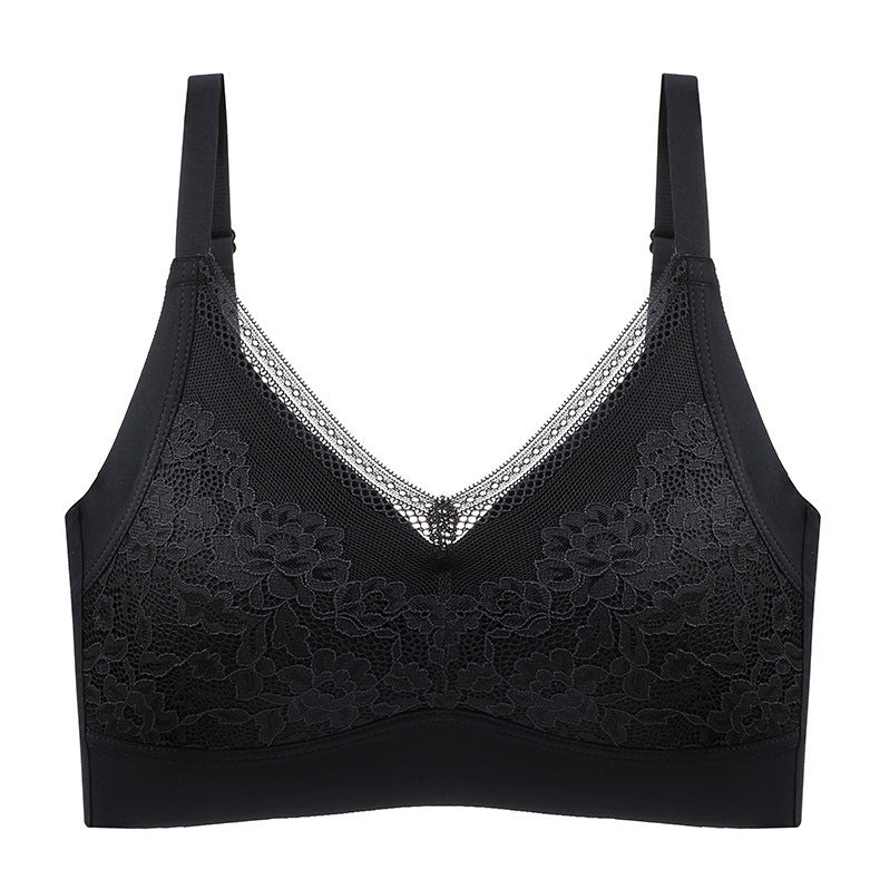 New Hot Latex Bra Adjustable Comfortable Wire-free Lace Underwear Laser Cut Bralette Women
