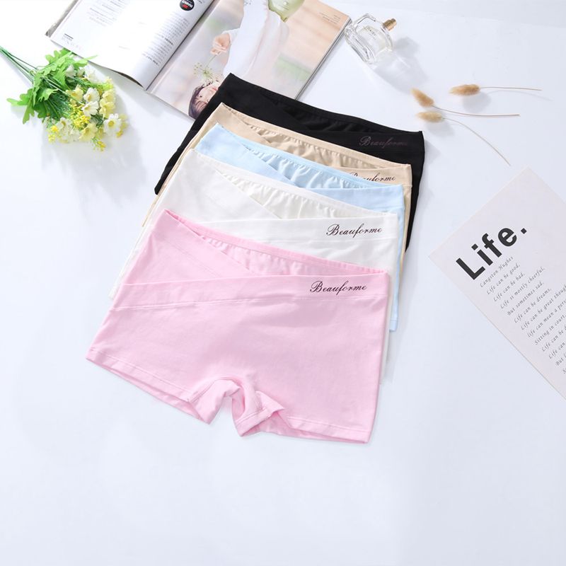 Summer pregnant women's safety pants plus size low waist criss cross underwear cotton pregnancy under bump panties