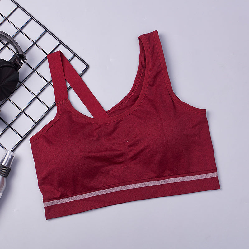 New design high impact back cross straps sexy strappy back sports bra