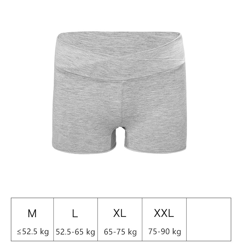 Wholesale Pregnant Women's Safety Boyshort Panty Low Waist Criss-cross Underwear Soft Pregnancy Under Bump Panties