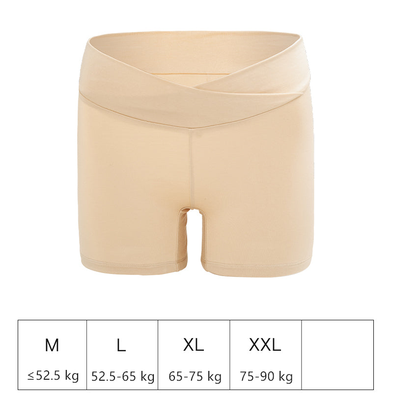 Wholesale Pregnant Women's Safety Boyshort Panty Low Waist Criss-cross Underwear Soft Pregnancy Under Bump Panties