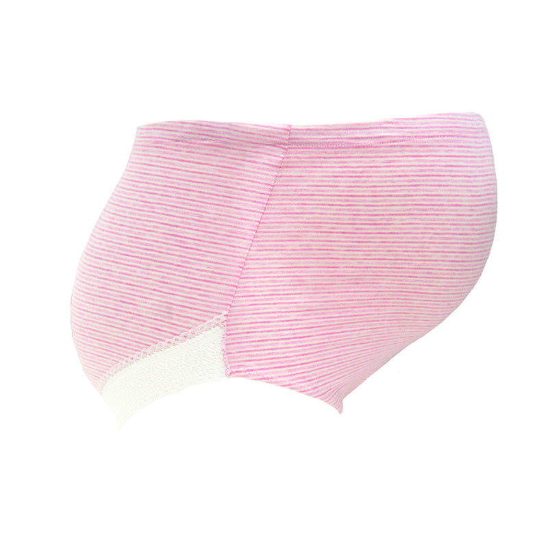 High quality cotton striped pregnant women's briefs high waist lace adjustable belly support maternity panties