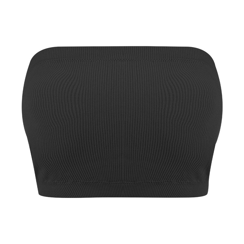 High Quality Women's Seamless Bandeau Crop Tube Top Bra Wire-Free Soft Strapless Padded Bra