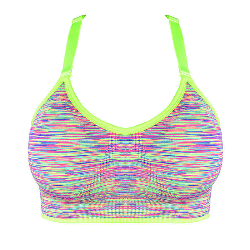 Women High Impact Push Up Underwear Tops Supportive Yoga Sports Bra Removable Pad Adjustable Straps Gym Bralette