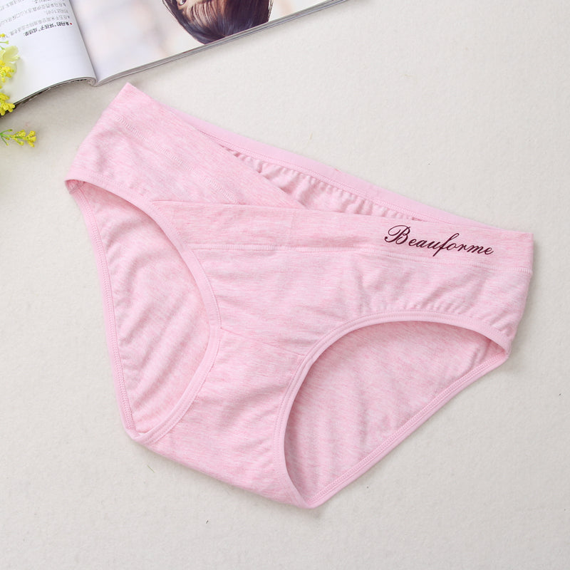 Pregnant Women's Underwear Low Waist Under The Bump Briefs Fits Nicely Cute Cartoon Maternity Panties