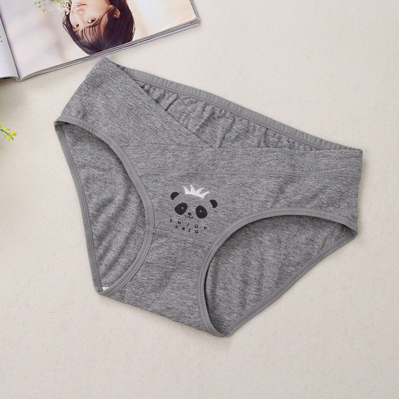 Pregnant Women's Underwear Low Waist Under The Bump Briefs Fits Nicely Cute Cartoon Maternity Panties