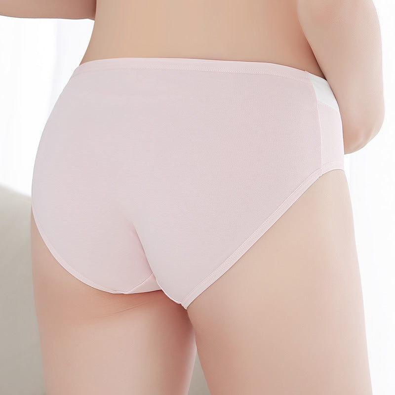 4 Piece Pregnancy Underwear Low Waist Briefs Cute Cartoon Under Bump Cross-Criss Maternity Panties